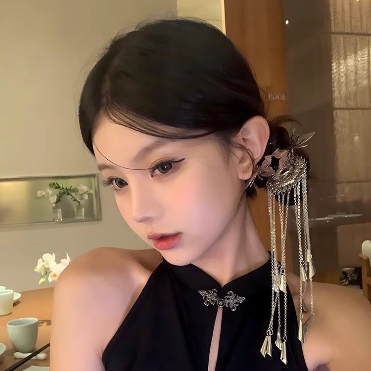 Nueva mariposa metálica china pinzas de cabello chicas estilo antiguo pinzas de cabello