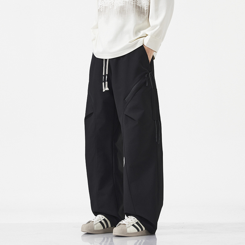 Jyf-M8813 Spring and Autumn New Casual Pants Men's Loose Large Size Pants American Straight-Leg Pants Paratrooper Cargo Pants