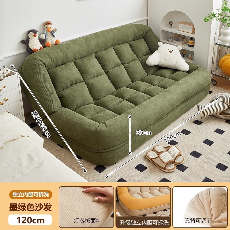 Fábrica directa de ventas sofá perezoso puede acostarse y dormir tatami doble pequeño tipo de casa de alquiler habitaciones de perros humanos dormir