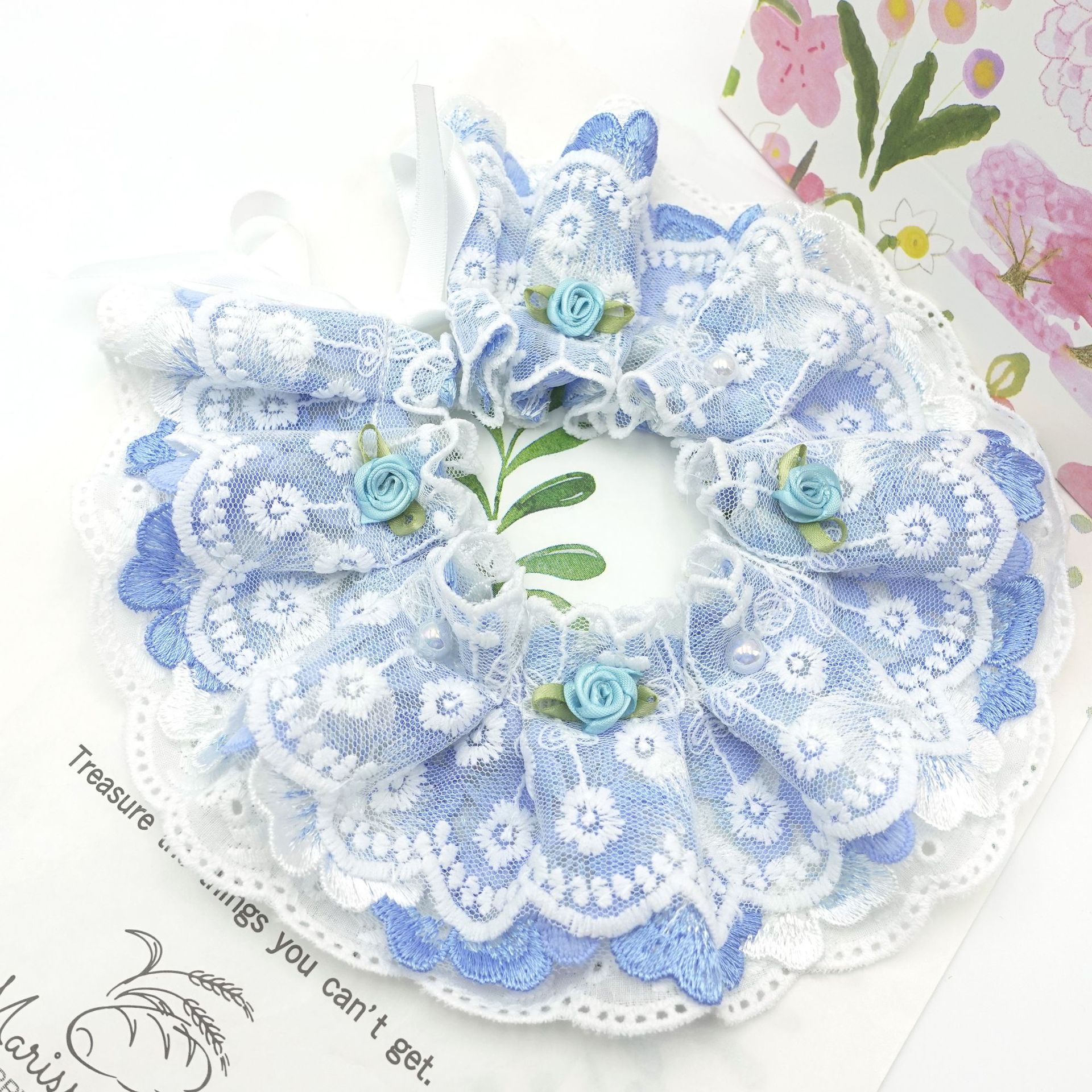 Nuevo lanzamiento de toallas de agua azul, bufandas para gatos, perros grandes y medianos, joyas para mascotas, collares, campanas, corbatas