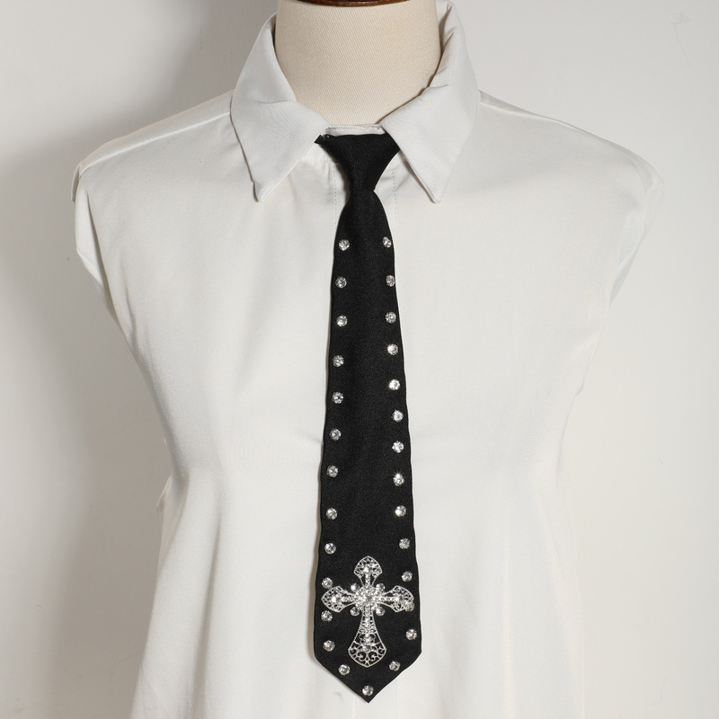 Cross-Border Popular Chain Cross Accessories Women's Jk Tie-Free Ins Short Shirt Accessories Trendyy and Versatile