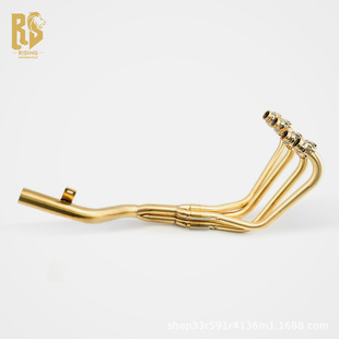 Rs Classic Cbx400 Modified Full Exhaust Pipe Classic Retro Brass Machine Bend Commuter Style 1981-84