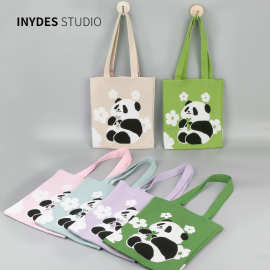 托特包伴手礼超大款买菜斜挎包新款熊猫包成都熊猫爷爷大包编织