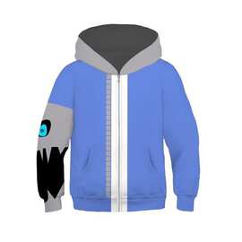 虾皮跨境欧美新款男童卫衣 3D数码打印Roblox传说之下印花连帽衫