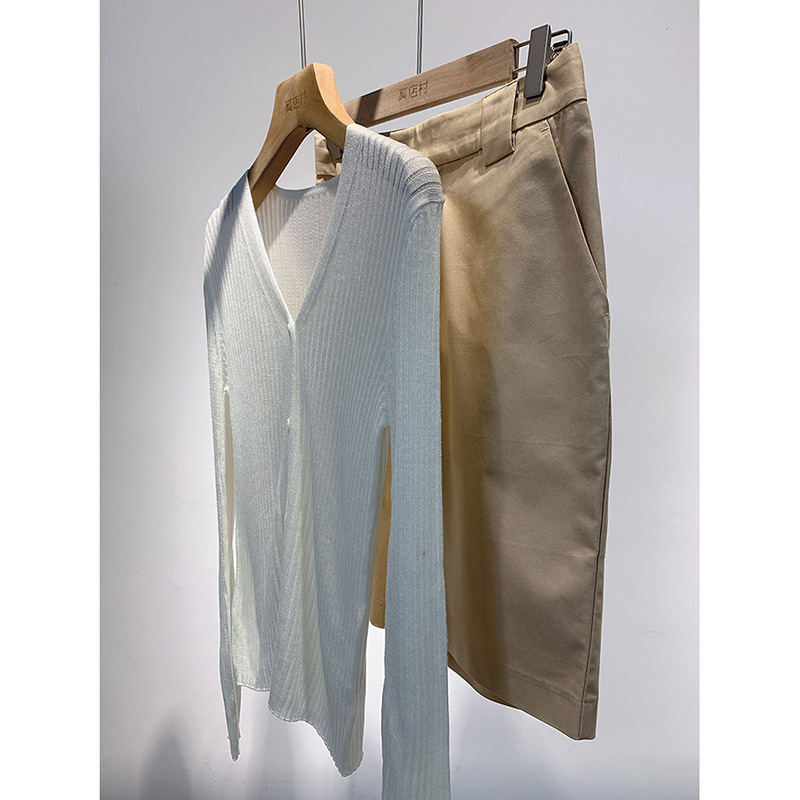 16g German Stoll 48-Count Silk Wool Cloud V-Neck Knitted Cardigan for Women, Sun Protection Air Conditioning Shirt, Early Spring New Arrival