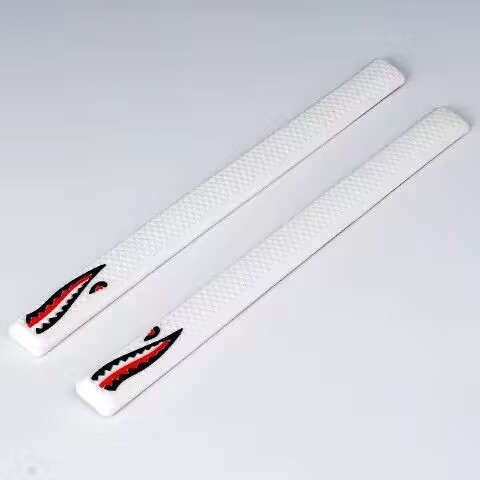 Bumper Protector, Qìchē Qapı və bamper qoruyucu zolaqlar - anti-collision-strip-shark-white-1-pair