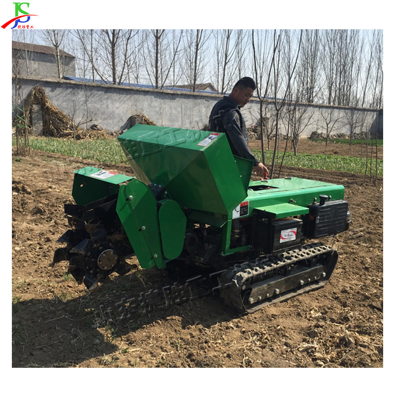Máquina de gestión de jardín de orugas autopropulsada Invernadero de huerto micro-Tiller Grass raiwing Ridge backfilling Trencher