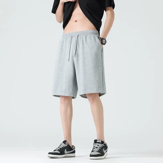棉质运动裤短裤男宽松休闲裤子公版纯色五分裤大码运动男士休闲裤