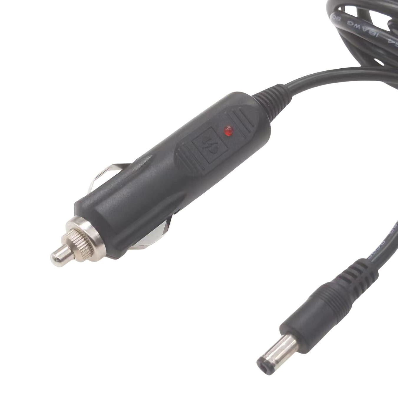 12V10A Car Cigarette Lighter Car Charger to Dc5.5*2.1Mm2.1 Socket Speaker Refrigerator Thickened Power Supply Cable