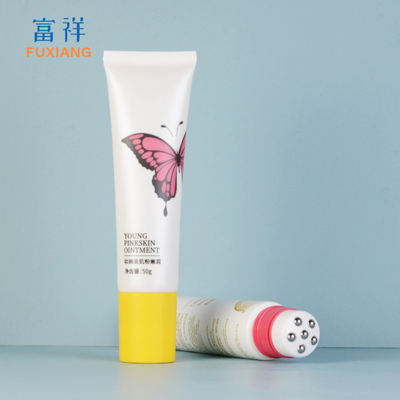 50ml滚珠软管包材眼精华防晒香体滚珠包装生长液六滚珠按摩软管