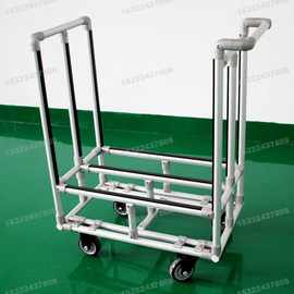 精益管周转车第三代铝合棒物料车手推车 工厂设计用物料推车