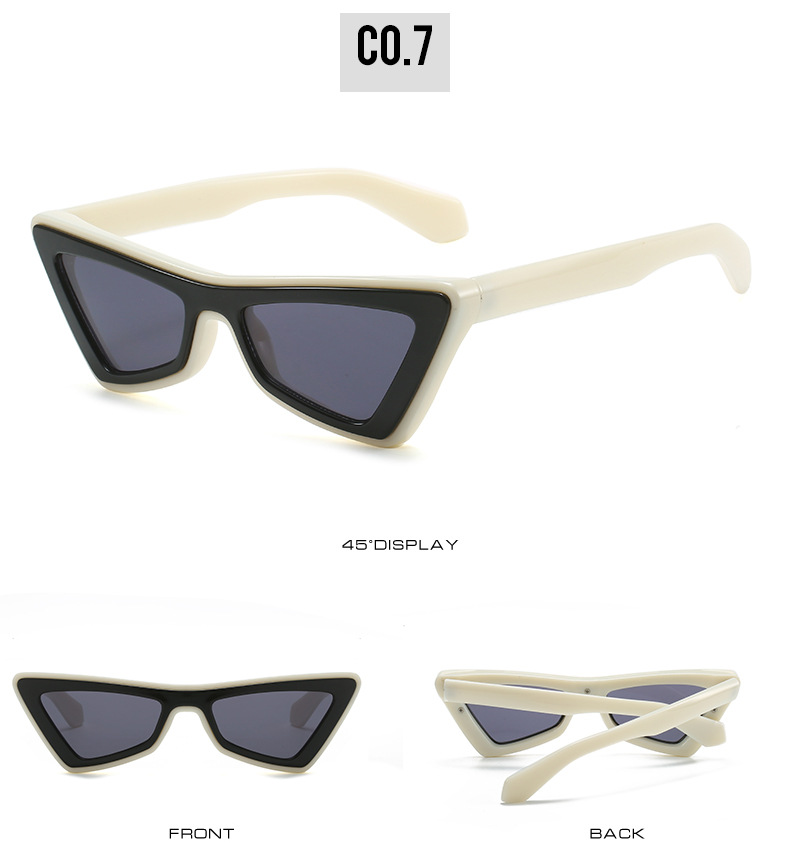 Fashion Solid Color Pc Special-shaped Mirror Full Frame Women's Sunglasses display picture 10