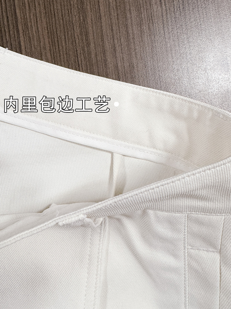 Quần ống rộng cạp cao dáng suông chất liệu cotton mềm mại — đen