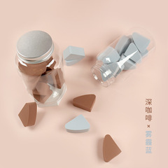 12-particle ramie non-latex powder puff small jelly cosmetic cotton dry-wet two-use expands when soaked beauty sponge cosmetic tool