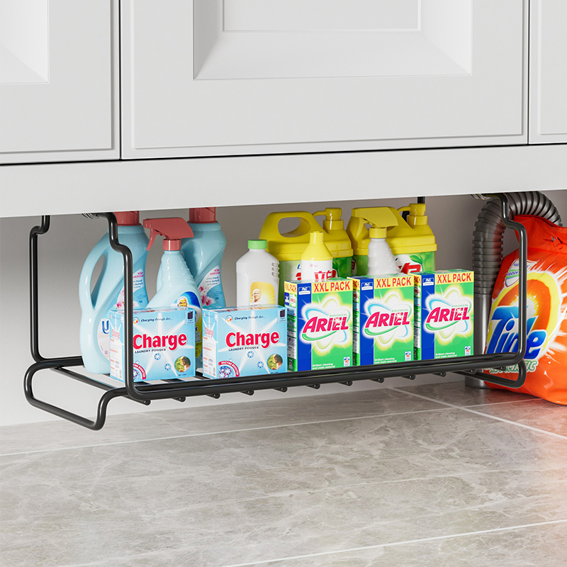 Bathroom washbasin storage shelf bathroom suspension -free punch…