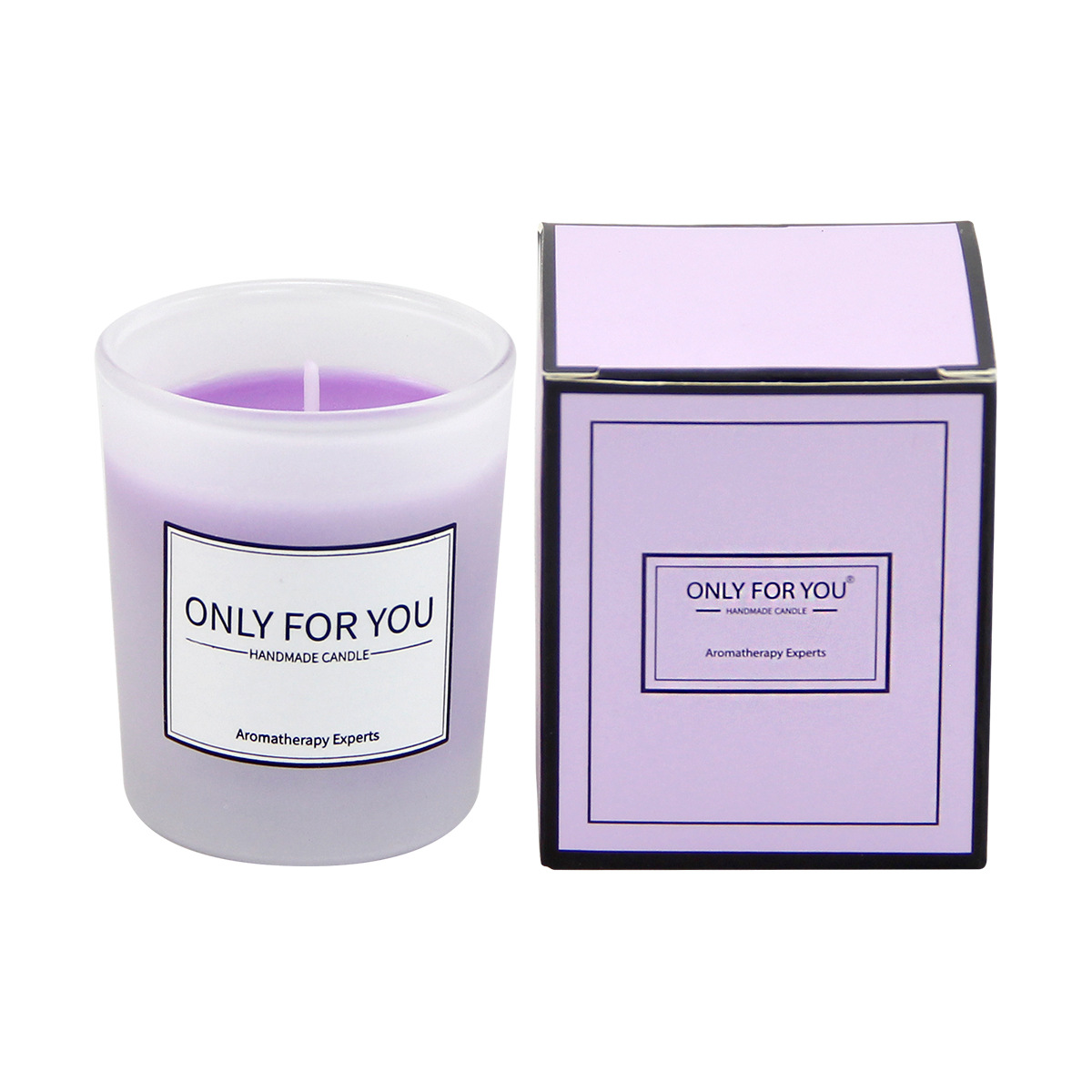 Lavendel aromaterapi duftlys i voks 50g lilla til hjemmet_voghion.com