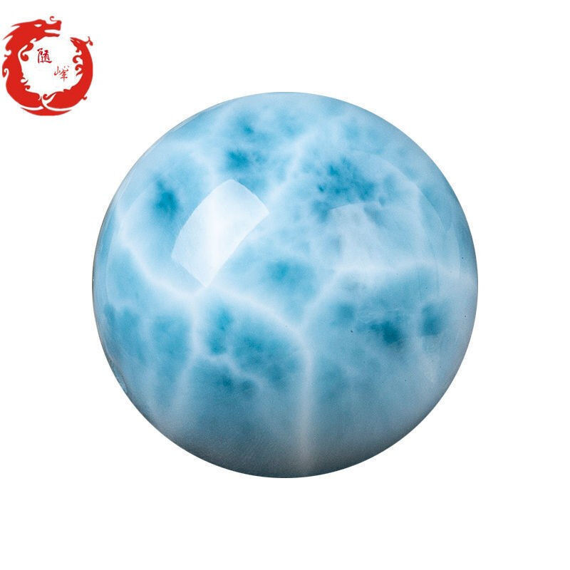 Natural Larimar loose beads, single bead bracelet, Larimar bracelet, round bead multi-bead bracelet, loose beads for DIY crystal jewelry for men and women Natural Larimar loose beads, single bead bracelet, Larimar bracelet, round bead multi-bead bracelet, loose beads for DIY crystal jewelry for men and women
