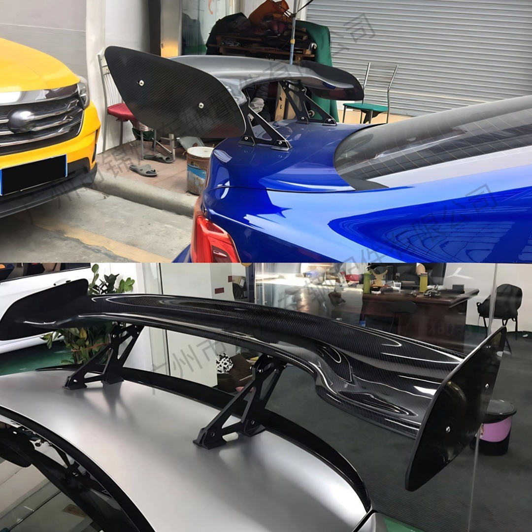 Universal Car Rear Wing Gt Style 145cm Aluminum Bracket Abs Material Perforated Rear Spoiler Fixed Wing