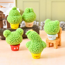 小动物仿真小盆栽树脂装饰品办公室摆件情侣礼物永不凋谢桌面摆件