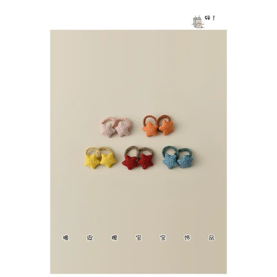 Saç üçün rezinlər Hair Rope, Small Head Rope - braided-stars-10-pieces-of-hair-hair-tie-diameter-is-about-15cm