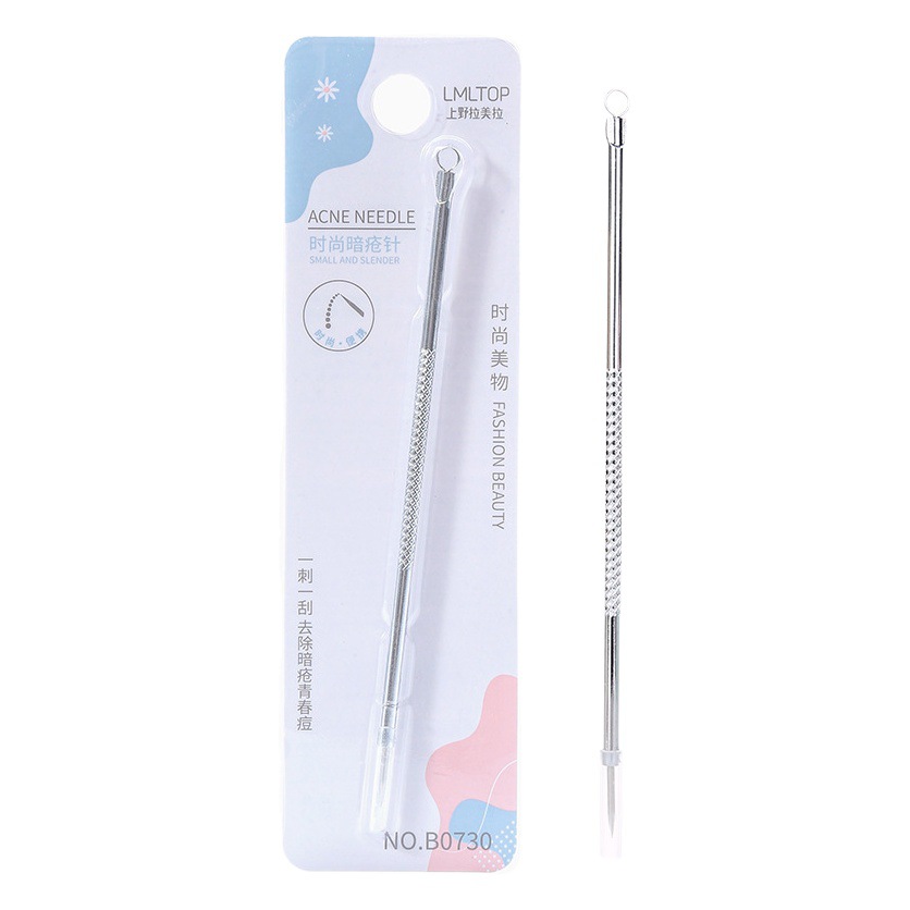 Ramila Acero inoxidable acné aguja acné eliminación herramienta blackhead eliminación aguja acné apretando aguja B0730
