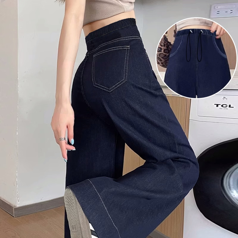 Pregnant Women's Pants Spring and Summer Outer Wear Jeans 2025 New Thin Belly-free Base Casual Wide-leg Pants Autumn Wear
