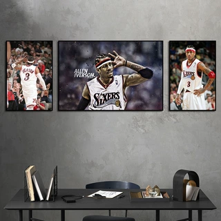 装修商用挂画海报艾弗森球星卧室篮球学生宿舍NBA装饰画壁画Allen