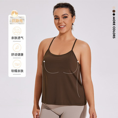 European and American cross-border foreign trade Lulu plus-size yoga bra for women sports bra shockproof beautiful back fitness bra top