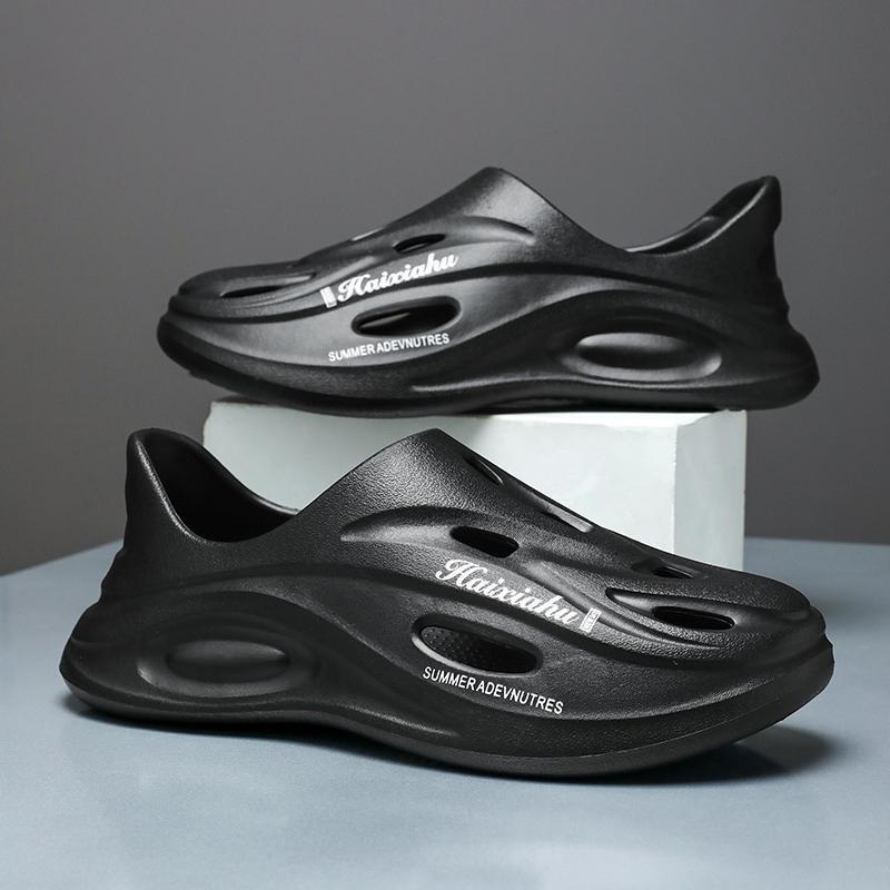 Cross-Border Clogs 2026 Summer New Style Coconut Eva Couple Sandals Graffiti Water Shoes Thick-Soled Beach Shoes for Men