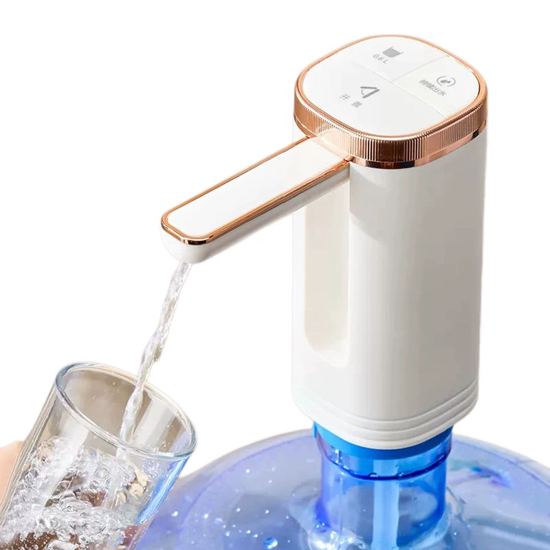 Cross-border bottled water collapsible powered water dispenser with charging quantitative pressure waterer drinking water device portable outdoor water absorber