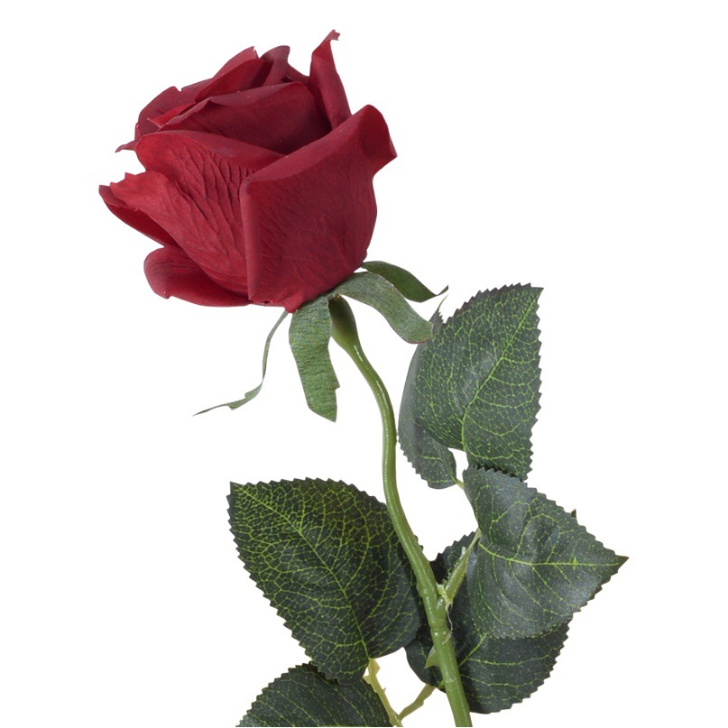 Rosa artificial hidratante flor brote sensación de alta gama Rosa sola boda hogar sala de estar comedor Mesa pantalla Decoración