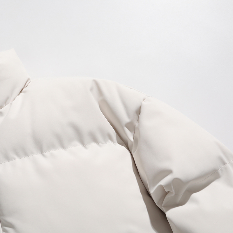 Invierno transfronterizo de algodón de collar hombre grueso calentamiento pan ropa suelta pareja chaqueta de algodón sólido fábrica al por mayor