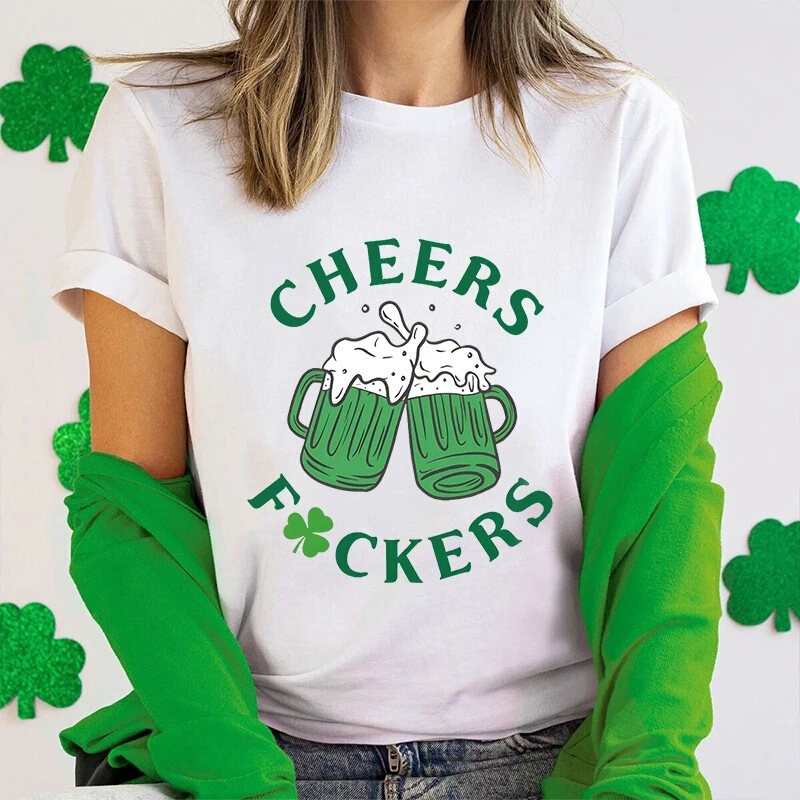 【Cross-Border European Size】St. Patrick's Day Shirt for Men and Women, Irish Day Gift, Lucky T-Shirt, Short Sleeve