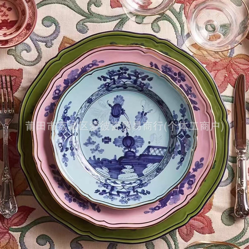 Cross-Border Russian Kinoori Tableware Oriental Porcelain Large and Small Plates Salad Bowls Rice Bowls Soup Bowls Noodle Bowls Gift Box Set Cross-Border Russian Kinoori Tableware Oriental Porcelain Large and Small Plates Salad Bowls Rice Bowls Soup Bowls Noodle Bowls Gift Box Set