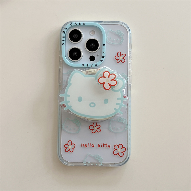 Estilo ins líneas simples y lindas KT cat adecuado para Apple 16ProMax funda para teléfono móvil 15Pro magnético 14/13 hembra