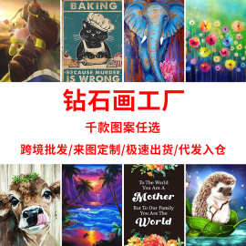 跨境爆款无框钻石画 包含DIY材料包批发代发 可来图DZ量大价更优