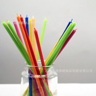 0.5*16cm Colorful Colorful Fine Beeswax Birthday Candle Cake Candle Hanukkah Multicolor Decorative Candle