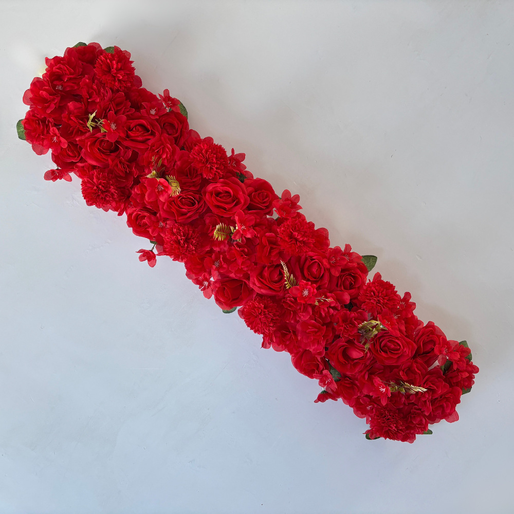 1m hilera de flores artificial hilera de suelo hilera de flores decorativa hilera de flores arco de boda flores decorativas hilera de flores largas hilera de rosas de boda