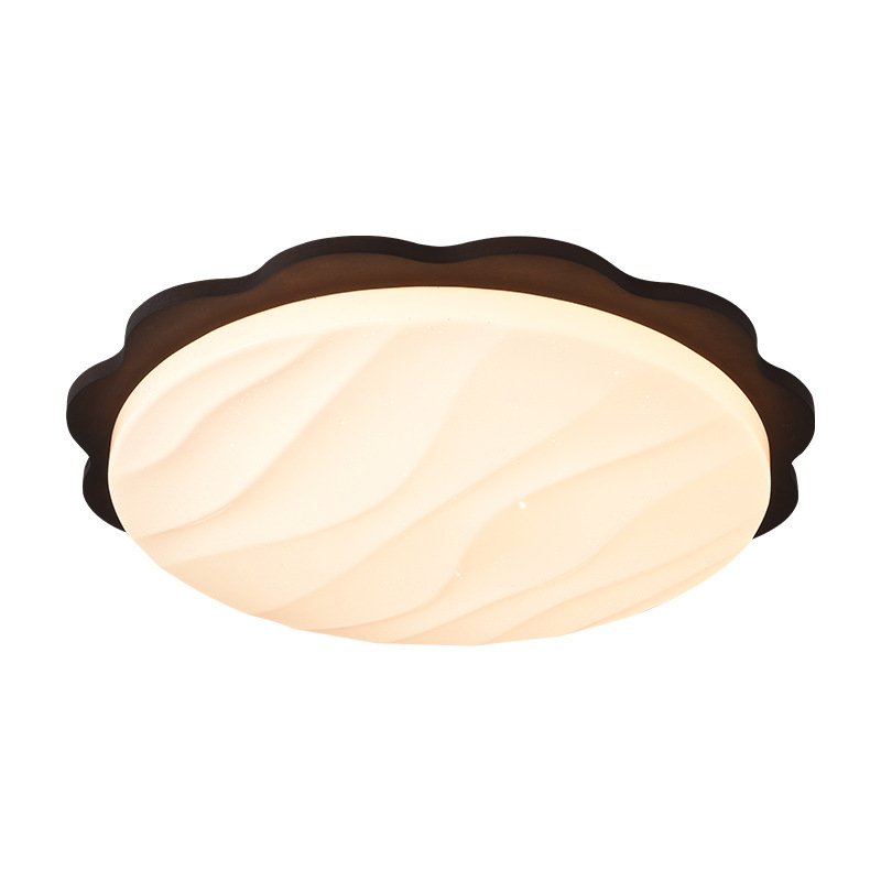 Lámpara de techo de la sala de estar medieval francesa retro cálida onda lámpara de dormitorio luminaria de protección de ojos brillante 357L