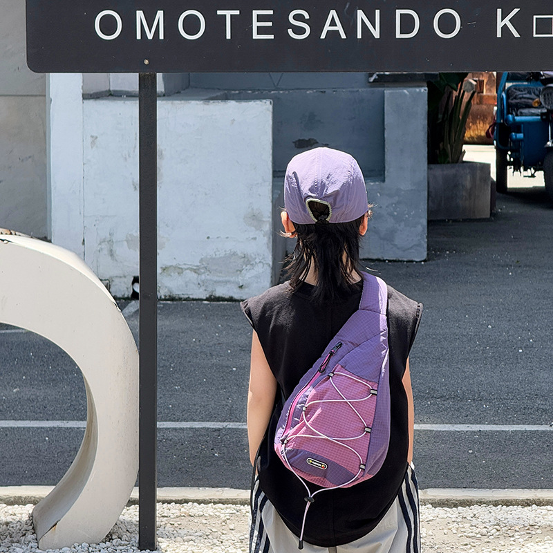 Bolso coreano para niños y niñas, bolso de pecho de estilo extranjero, bolso de cinturón de gran capacidad para niños, bolso de hombro de moda para niños.