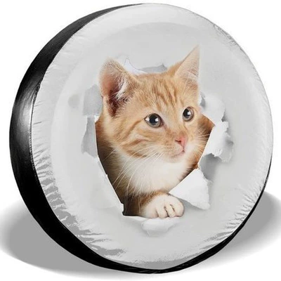 Spare wheel cover, Cross-border White Tiger Printing