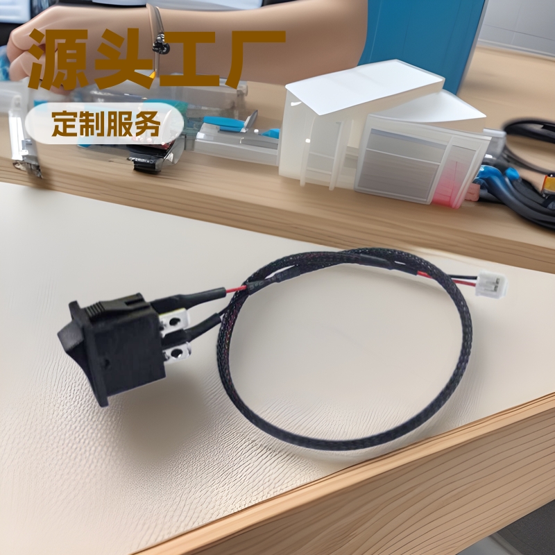 船型开关连接线加工注塑电线高温线端子线2464电源三插3芯电线