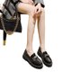 New Jk Small Leather Shoes for Women, Spring and Summer New Patent Leather Soft-Soled Shoes, Versatile Work Shoes, Slip-On Loafers