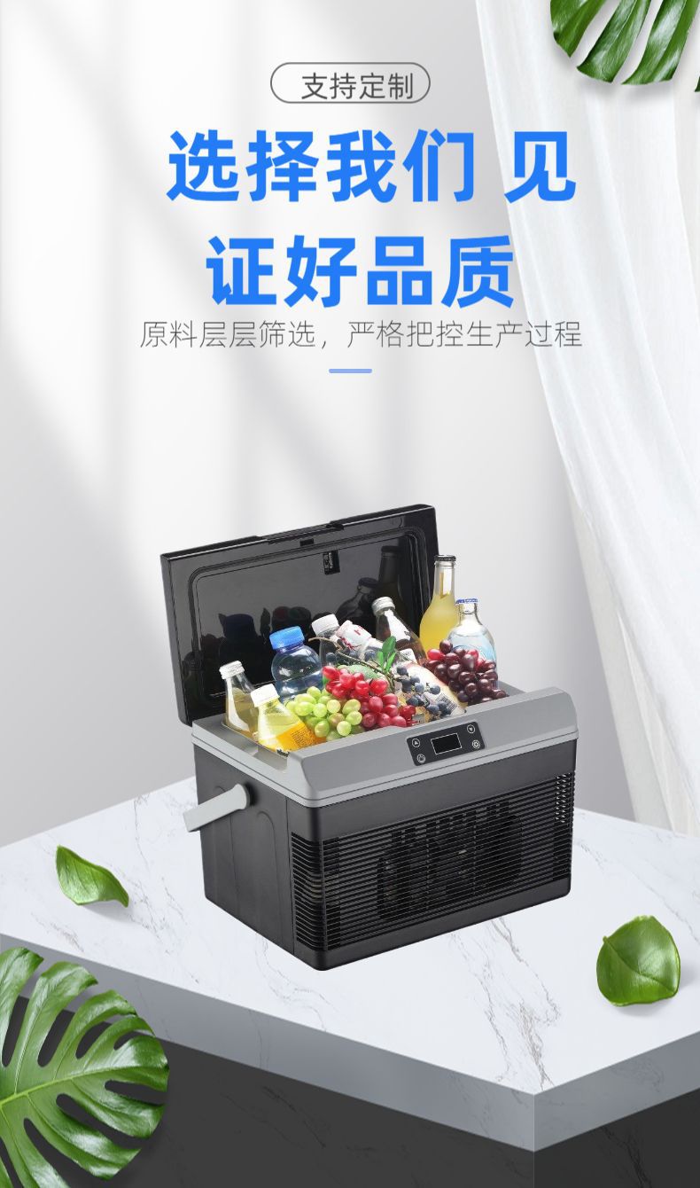 15L Truck Refrigerator Mini Refrigerator Portable Cooling and Heating Box 12V24V Outdoor Refrigerator Small Cooling and Heating Box