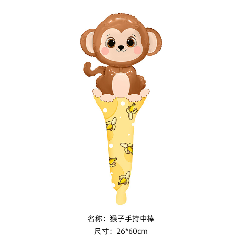Monkey holding the middle stick