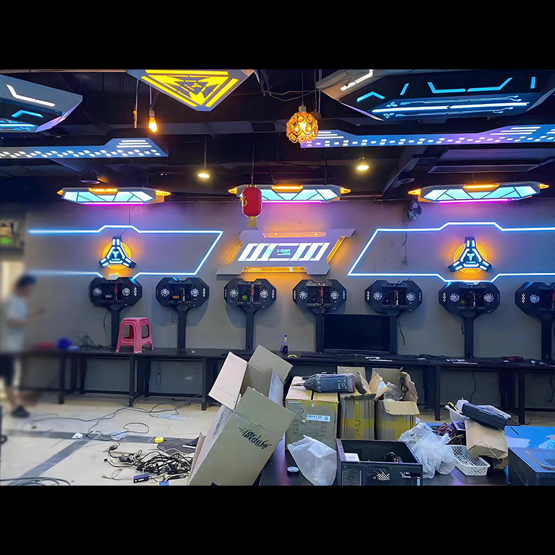 lámpara de módulo de videojuegos de ciudad de videojuegos de pared decoración de luces de internet café módulo de luces ktv pasillo de animación de ciudad de modelado de luces