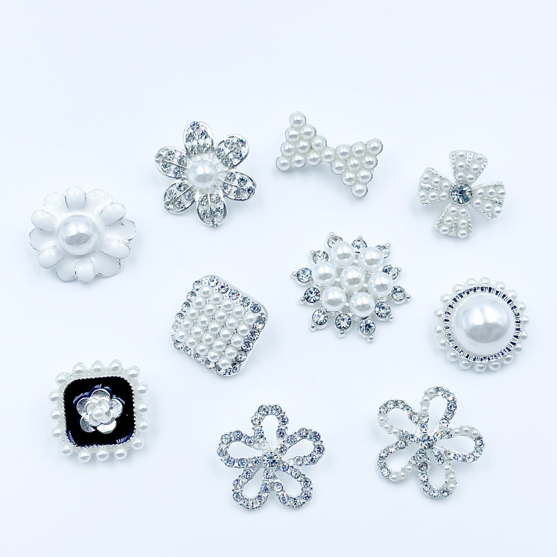 金属纽扣高端精致时尚衬衫衬衣上衣毛衣开衫银色蝴蝶结小香风扣子