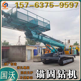 山坡山地钻孔机 履带锚固打桩机图片 岩石锚固钻机国沃