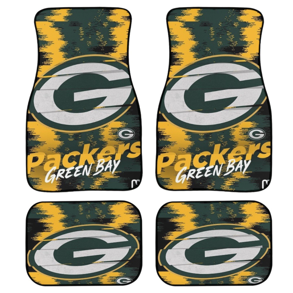 (2개) 대외 무역 게임 핫 매트 NFL 축구 신시내티 타이거스 팬 자동차 전면 및 후면 바닥 매트