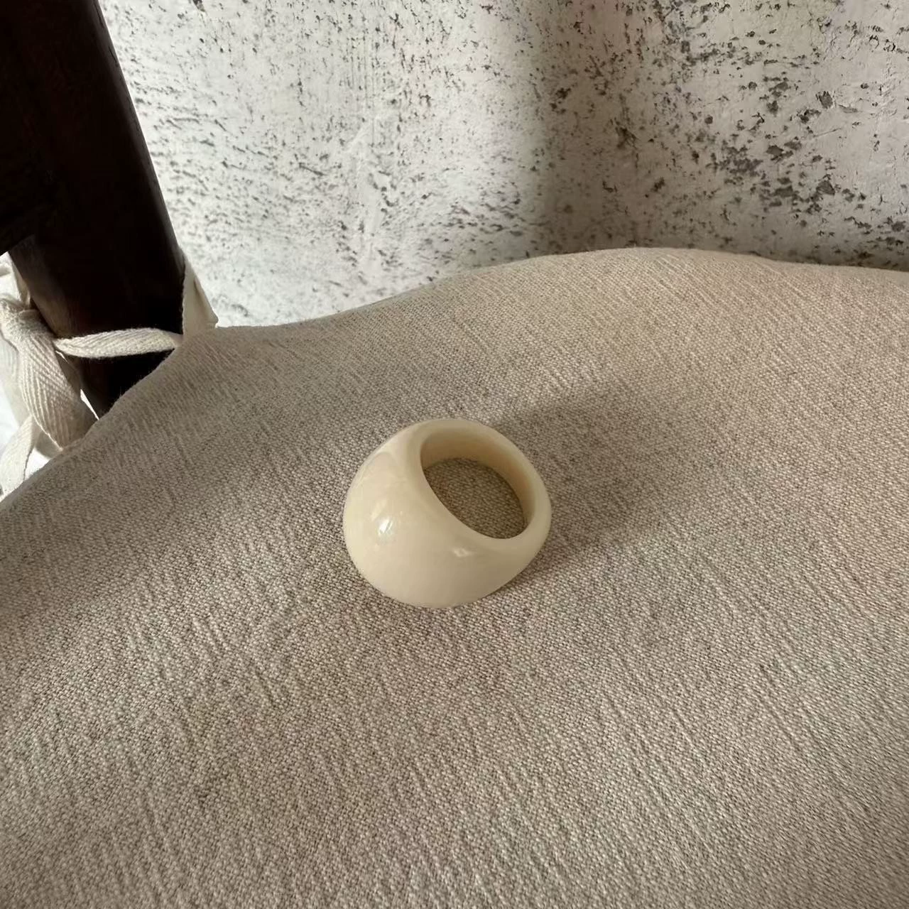 Кольцо (Korea ACC) Acrylic One-Size Chunky Ring для указательного пальца, цветной мраморный узор